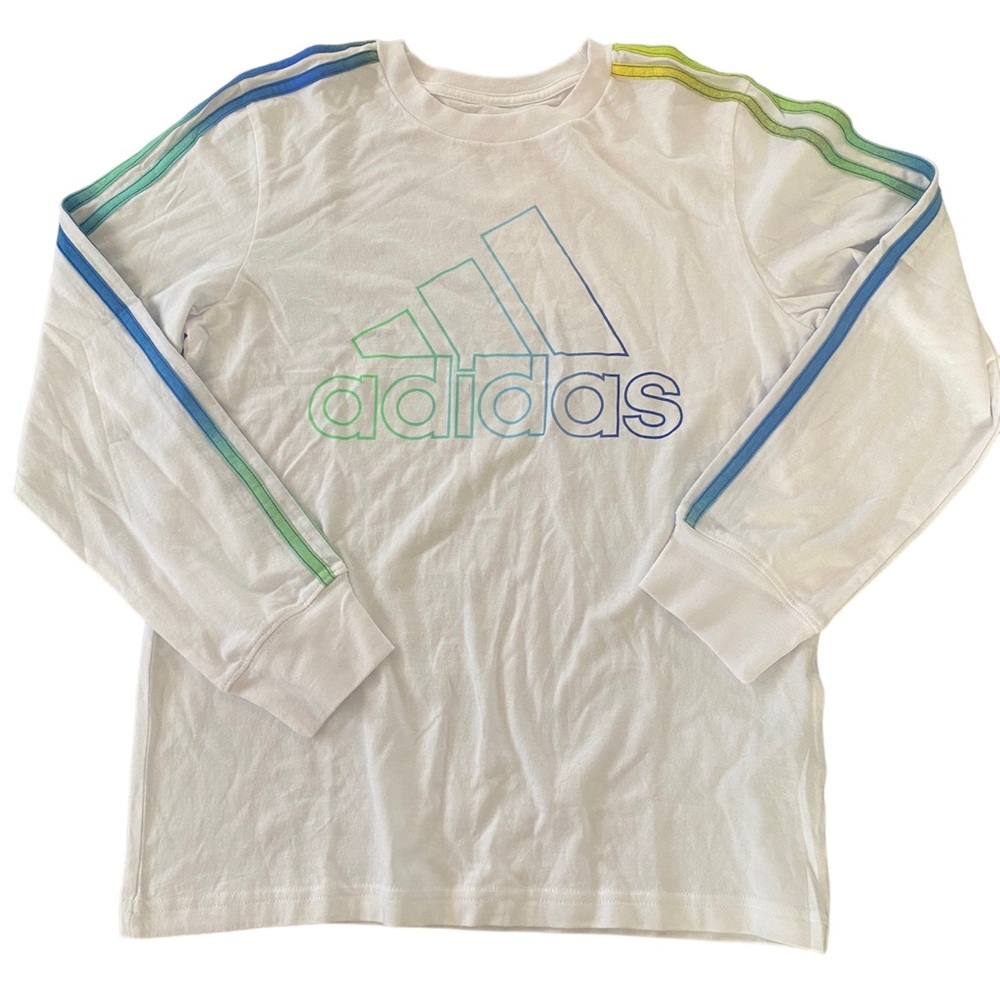 Boys Adidas long sleeve hooded tee